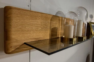 Drewniany panel ze szklaną półką Denver typ 35 Dekort 2