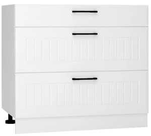 90 dolna zabudowa płyty ceramicznej trzy szuflady Stolkar 3