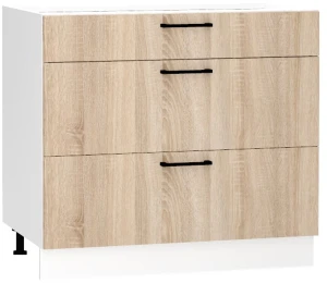 90 dolna zabudowa płyty ceramicznej trzy szuflady Stolkar 5