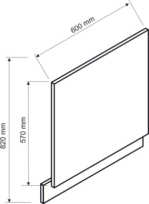 Front do zmywarki 60, panel odkryty Stolkar 5