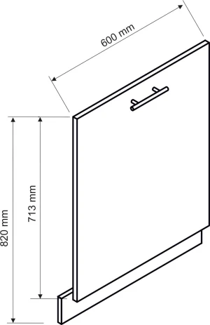 Front do zmywarki 60, panel ukryty Stolkar 5