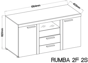 Komoda szeroka Rumba 2F 2S (Oldmat) Stolarz Lempert 2