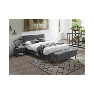 łóżko azurro velvet 160x200 kolor szary/dąb tapicerka bluvel 14