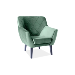Fotel kier 1 velvet kolor zielony bluvel 78 / wenge