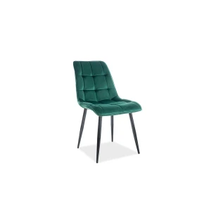 Krzesło chic velvet czarny stelaż/zielony bluvel 78 Signal Meble 1
