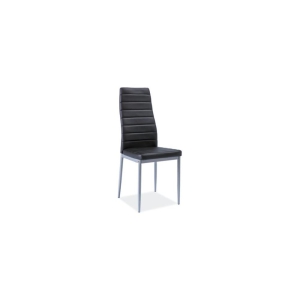 Krzesło h261 bis aluminium//czarny ekoskóra