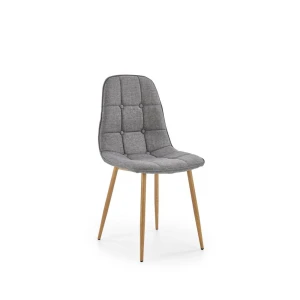 K316 krzesło tapicerka - popielata, nogi - dąb miodowy Halmar 1