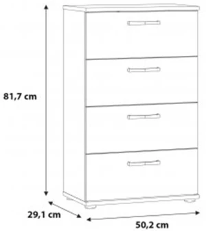 Komoda do pokoju 50 cm Niko CPLK14N Meble Forte 3