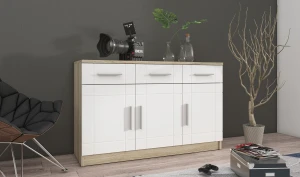 Komoda do sypialni Paris 3F3S (Biały + Dąb Sonoma) Stolarz Lempert 3