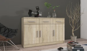 Komoda nowoczesna Paris 3F3S (Dąb Sonoma) Stolarz Lempert 3