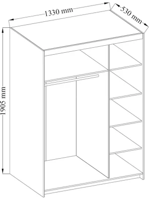Szafa Elena 3D z lustrem (Bialy) Stolarz Lempert 2