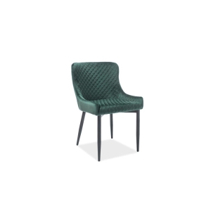 Krzesło colin b velvet czarny stelaż/zielony bluvel78
