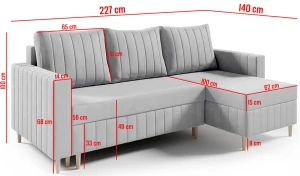 Narożnik z funkcją spania Tampa Typ 250 PKMebel 3