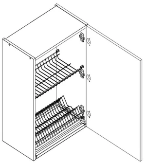 60 górna ociekarka jedne drzwi, wys. 72 cm Layman 1