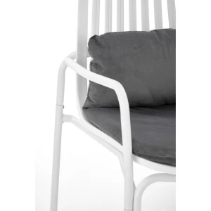 MELBY fotel wypoczynkowy, stelaż - biały, tapicerka - popielaty (2p=6szt) Halmar 8