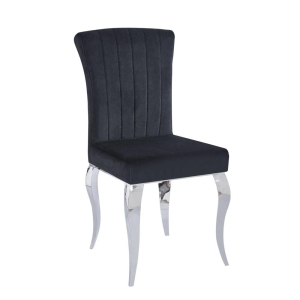 Krzesło velvet/chrom (czarne)