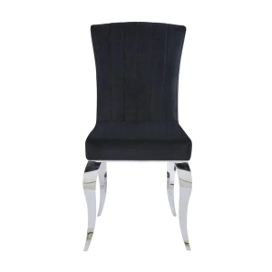 Krzesło velvet/chrom (czarne) Furnitex 2