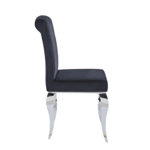 Krzesło velvet/chrom (czarne) Furnitex 3