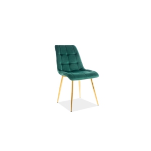Krzesło chic velvet złoty stelaż/zielony bluvel 78