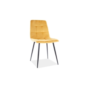 Krzesło mila velvet czarny stelaż/curry bluvel 68