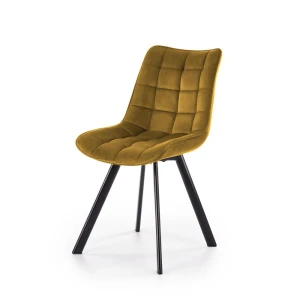 K332 krzesło nogi - czarne, siedzisko - musztardowy Halmar 1