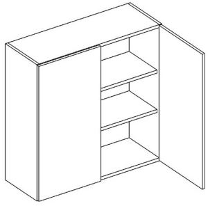 Górna 2-drzwiowa, wys. 72 cm