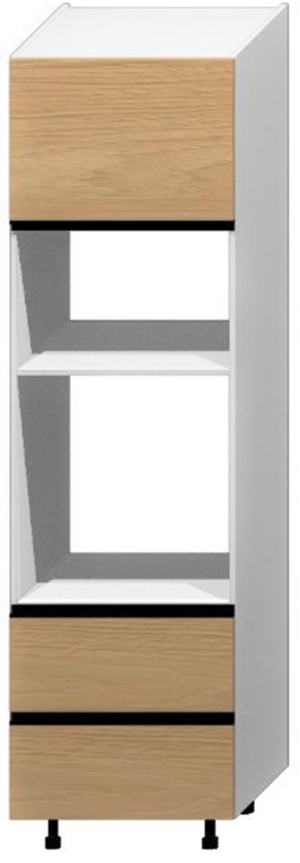 60 dolna słupek zabudowa piekarnika i mikrofalówki, 2 szuflady wys. 235.7 cm