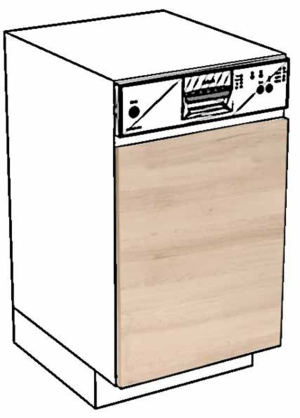 Front do zmywarki 45, panel odkryty