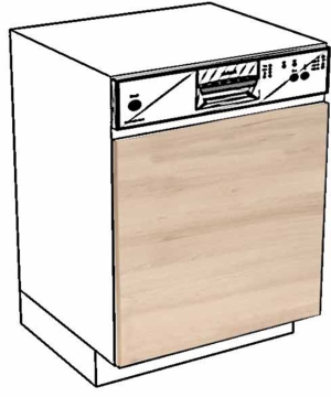 Front do zmywarki 60, panel odkryty