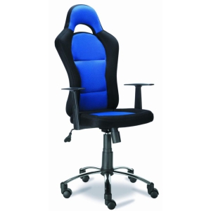 (QZY-1109C) Fotel biurowy (niebieski)