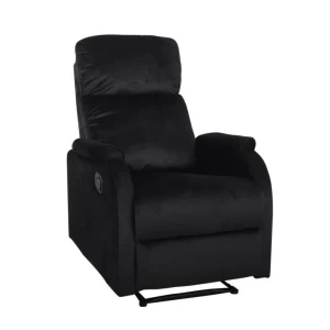 Fotel wypoczynkowy rozkładany (velvet) / czarny Furnitex 1