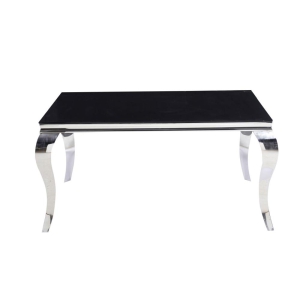 Stół (czarny/chrom) 90x150