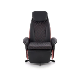 CAMARO fotel wypoczynkowy czarny / czerwony Halmar 3