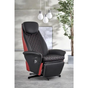 CAMARO fotel wypoczynkowy czarny / czerwony Halmar 6