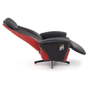 CAMARO fotel wypoczynkowy czarny / czerwony Halmar 8