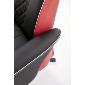CAMARO fotel wypoczynkowy czarny / czerwony Halmar 10