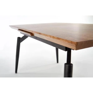 CAMBELL stół rozkładany, blat - naturalny, nogi - czarny Halmar 17