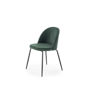 K314 krzesło nogi - czarne, tapicerka - c. zielony