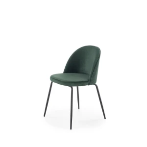 K314 krzesło nogi - czarne, tapicerka - c. zielony Halmar 1