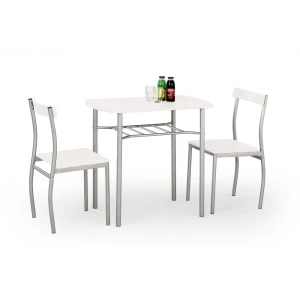 LANCE zestaw: stół + 2 krzesła, biały Halmar 1