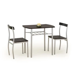 LANCE zestaw stół + 2 krzesła wenge Halmar 1