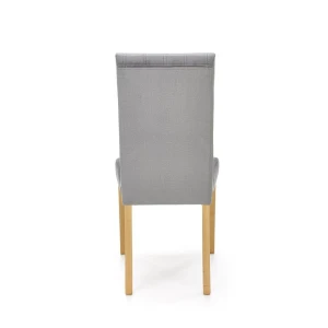 DIEGO 3 krzesło dąb miodowy / tap. velvet pikowany Pasy - MONOLITH 85 (jasny popiel) Halmar 2