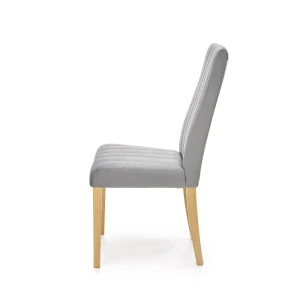 DIEGO 3 krzesło dąb miodowy / tap. velvet pikowany Pasy - MONOLITH 85 (jasny popiel) Halmar 3