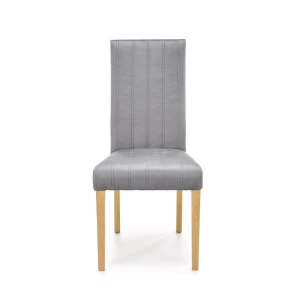 DIEGO 3 krzesło dąb miodowy / tap. velvet pikowany Pasy - MONOLITH 85 (jasny popiel) Halmar 8