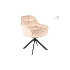 Krzesło astoria velvet czarny stelaż / beż bluvel 28