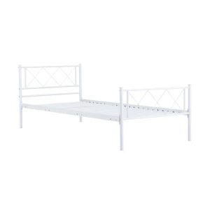 Łóżko metalowe 90x200 (białe) Furnitex 1