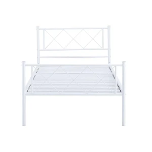 Łóżko metalowe 90x200 (białe) Furnitex 2