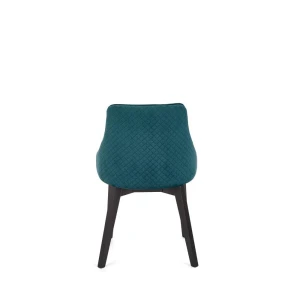 TOLEDO 3 krzesło czarny / tap. velvet pikowany Karo 4 - MONOLITH 37 (ciemny zielony) Halmar 2