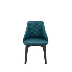 TOLEDO 3 krzesło czarny / tap. velvet pikowany Karo 4 - MONOLITH 37 (ciemny zielony) Halmar 9