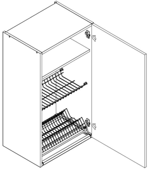 60 górna ociekarka jedne drzwi, wys. 94 cm